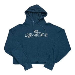 Vans Hoodie Womens Small Off The Wall Cropped Costa Mesa Pullover Script